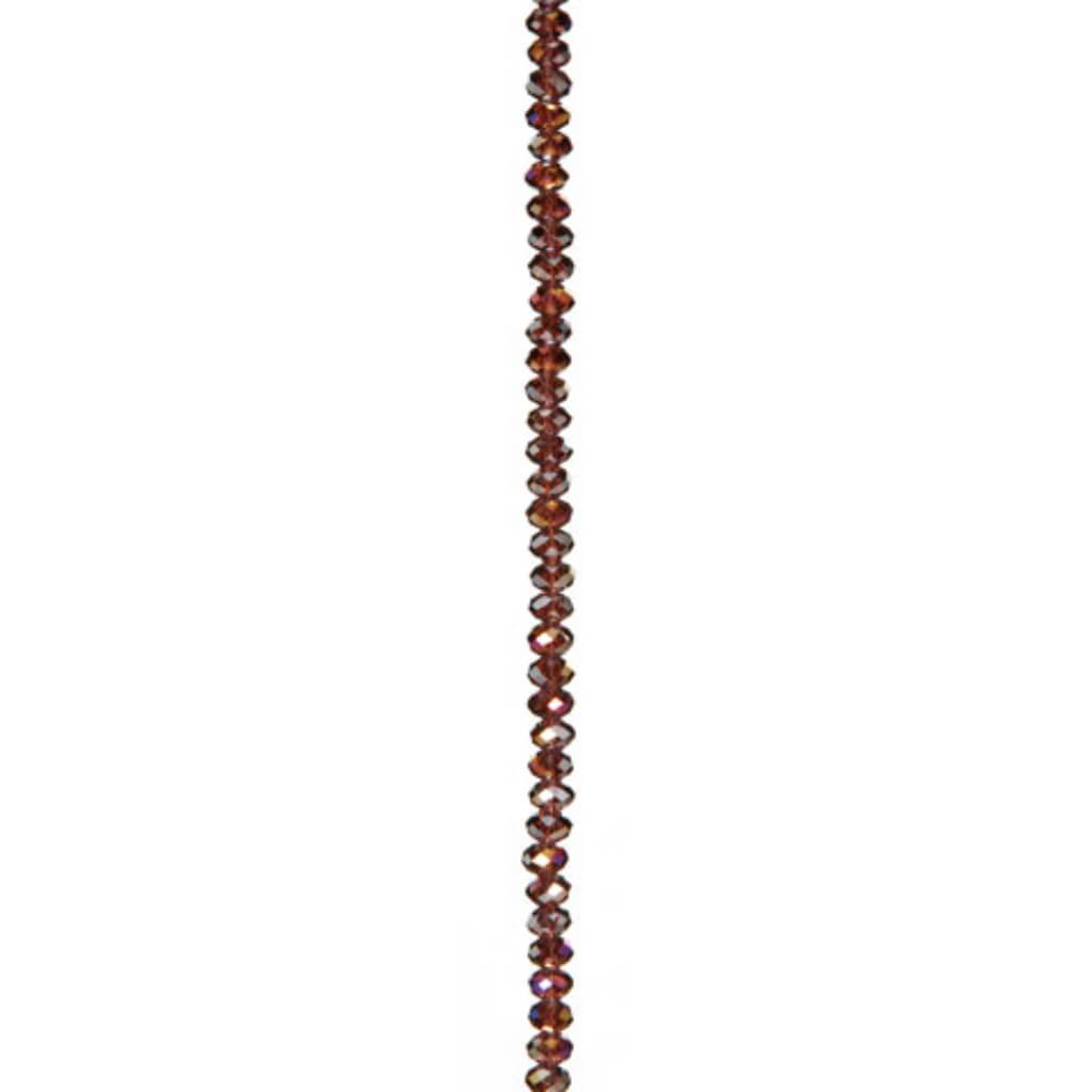 CRYSTAL BEAD STRAND RONDELLE AMETHYST AB 6MM 7IN 