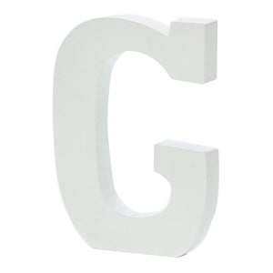 Classic Font White Wood 6in Letter