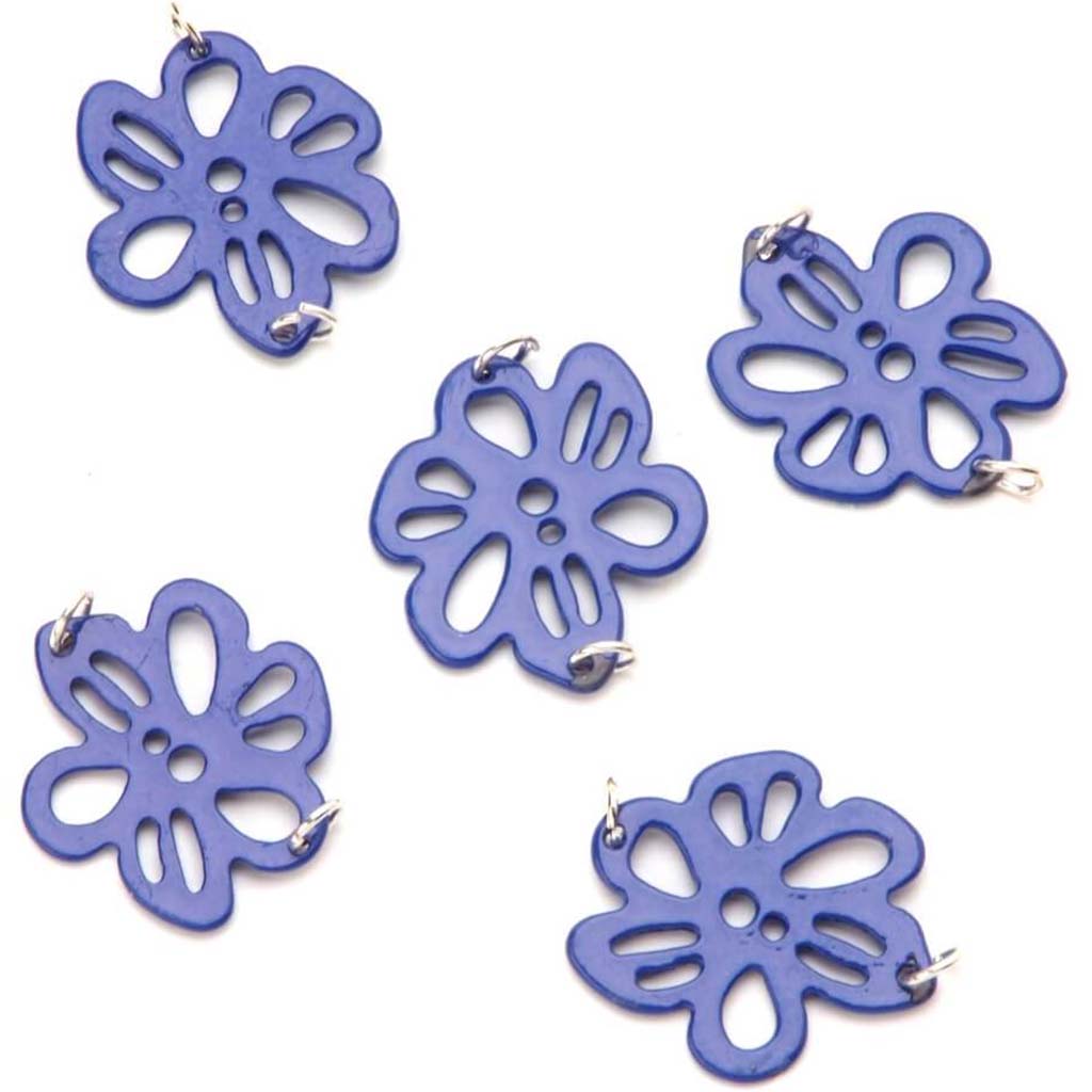 CONNECTORS BLUE FLOWER 20X22MM 