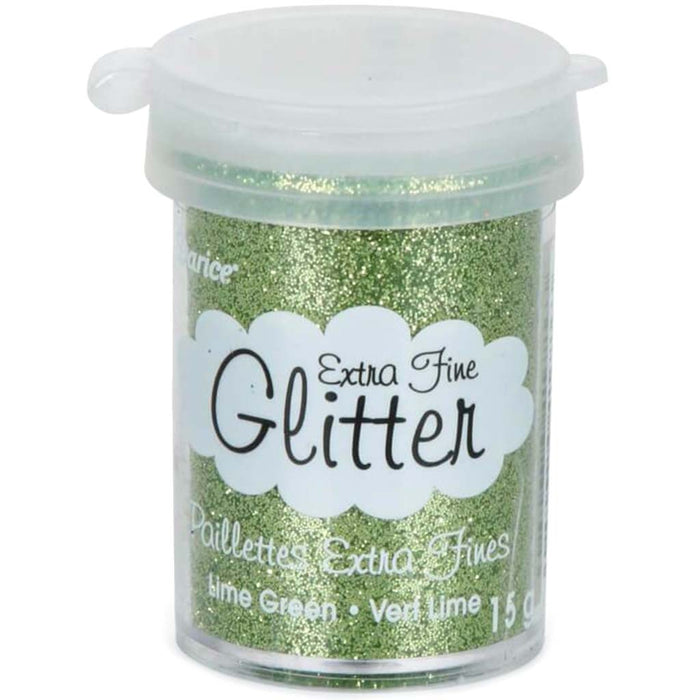 GLITTER EXTRA FINE LIME GREEN 15G 