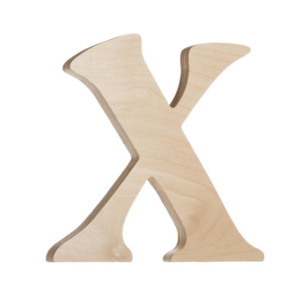 Unfinished Wood Letter 7.25in