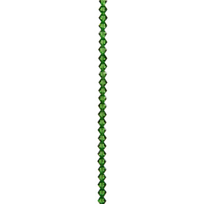 VENEZIA CRYSTAL BEAD STRAND EMERALD 6MM 7IN 