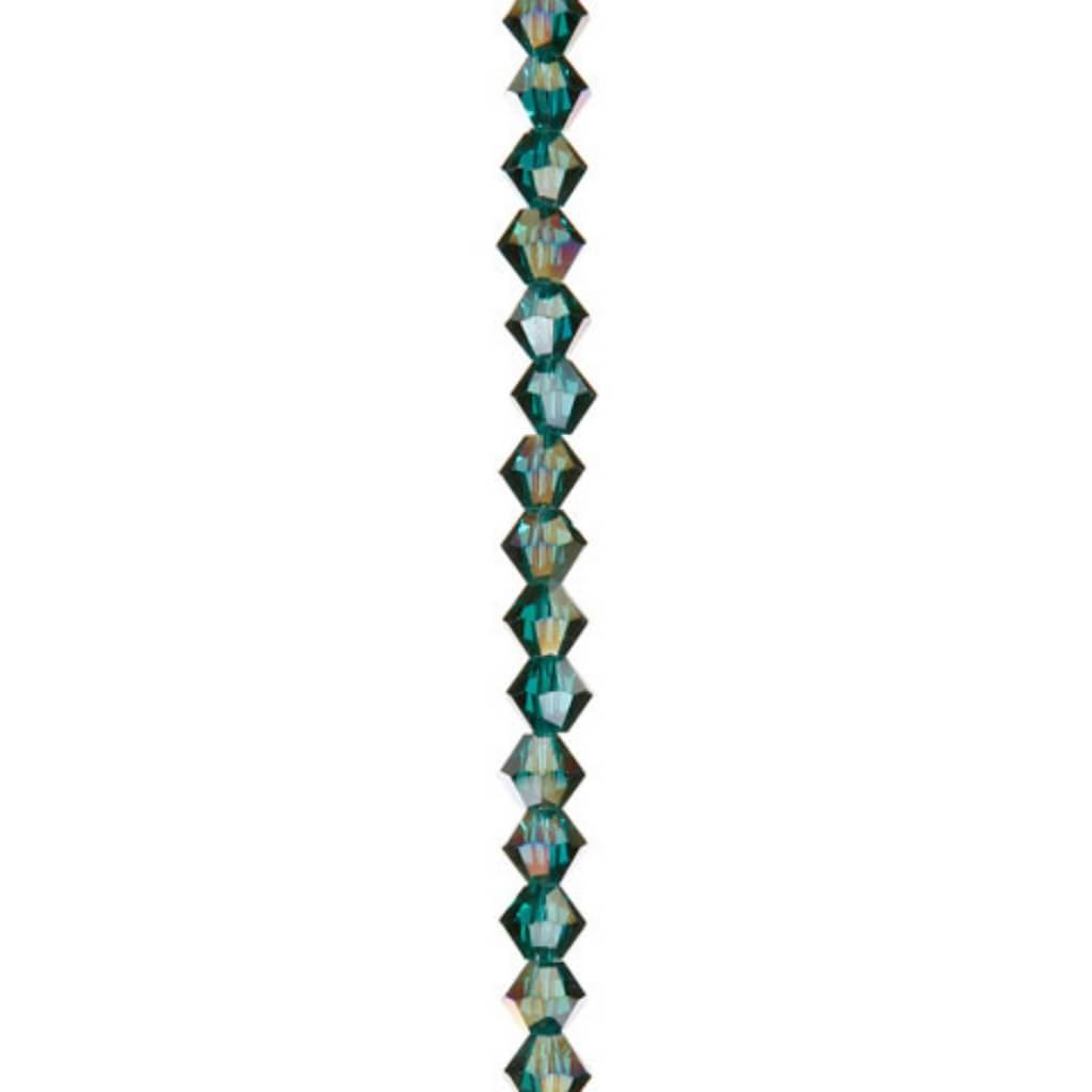 VENEZIA CRYSTAL BEAD STRAND TEAL 6MM 7IN 