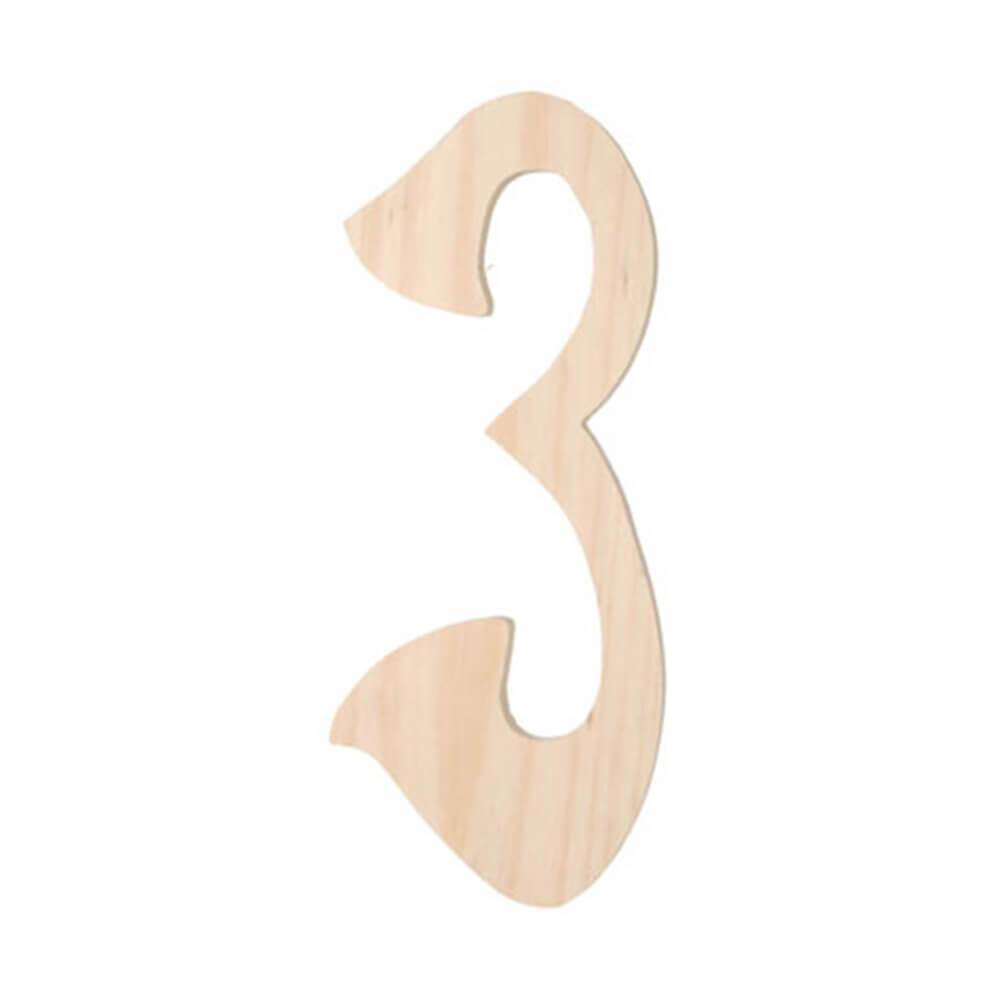 Wood Number Special Font 6in