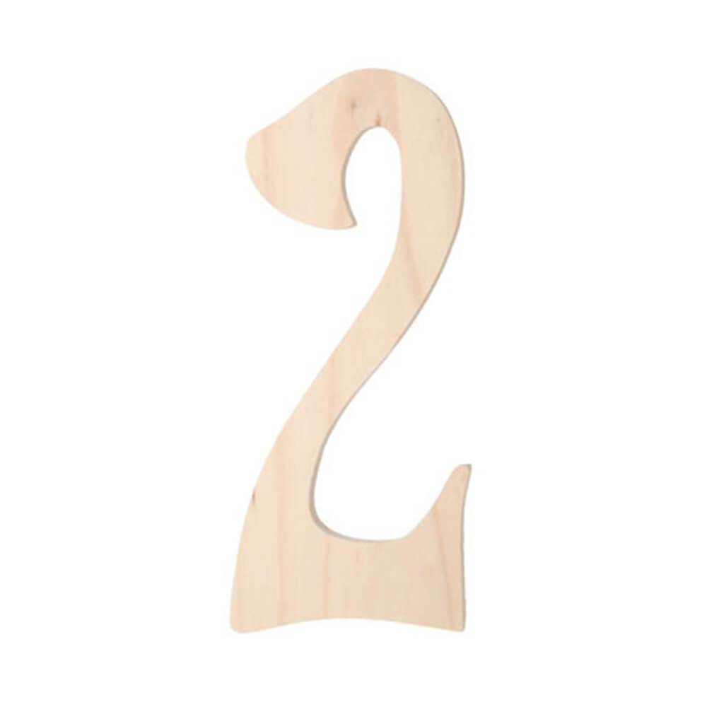 Wood Number Special Font 6in