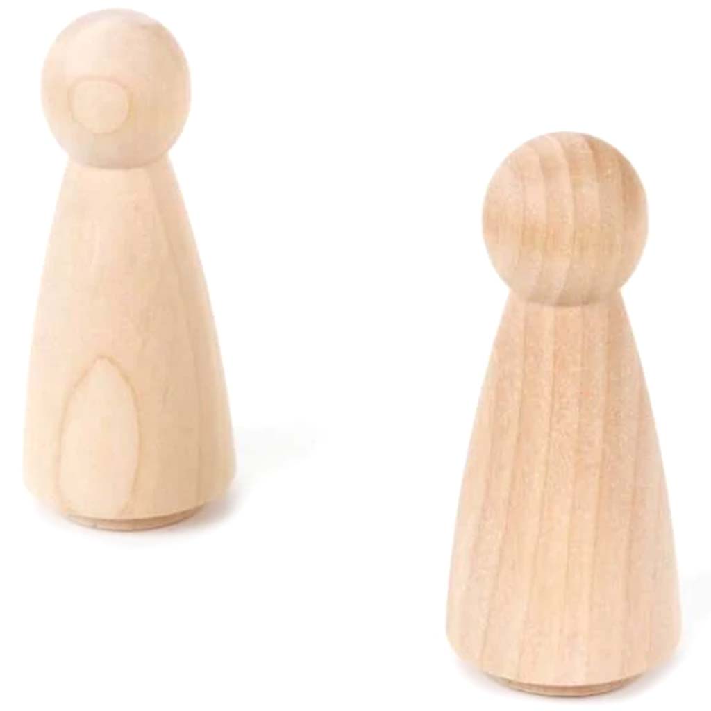 WOOD DOLL BODY 3-1/2"" 2PC 3.5IN 