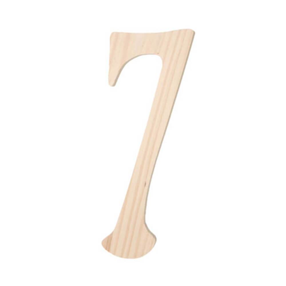 Wood Number Special Font 6in