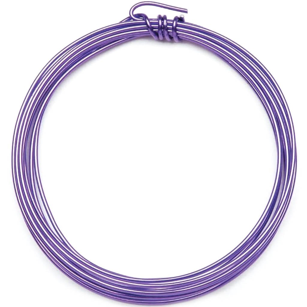 ALUMINUM JEWELRY WIRE PURPLE 16GAUGE 3YD 