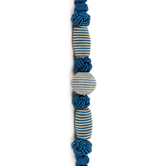 WOVEN BEAD STRAND BLUE 7IN 