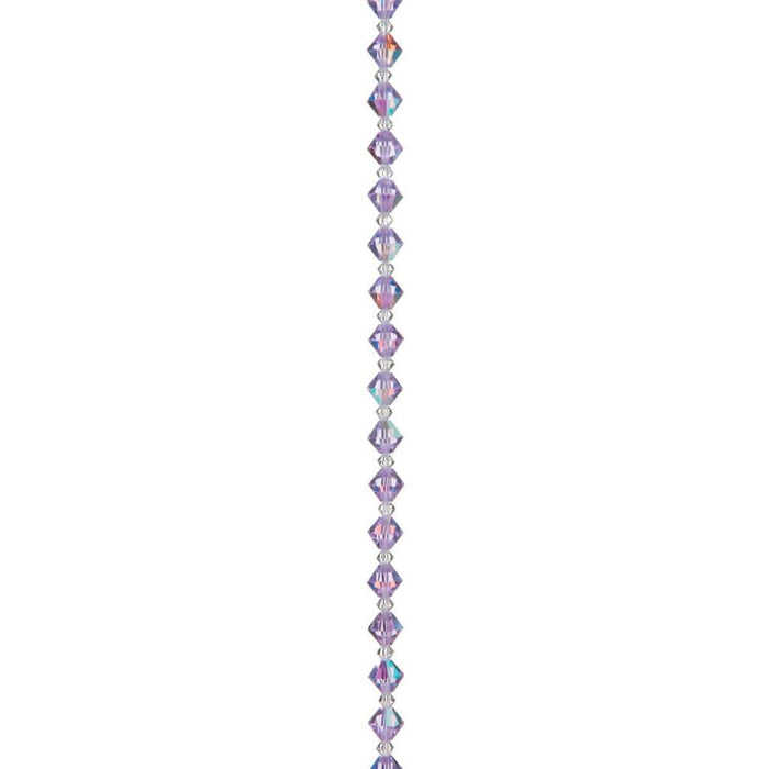 CRYSTAL BEAD STRAND VIOLET AB 6MM 