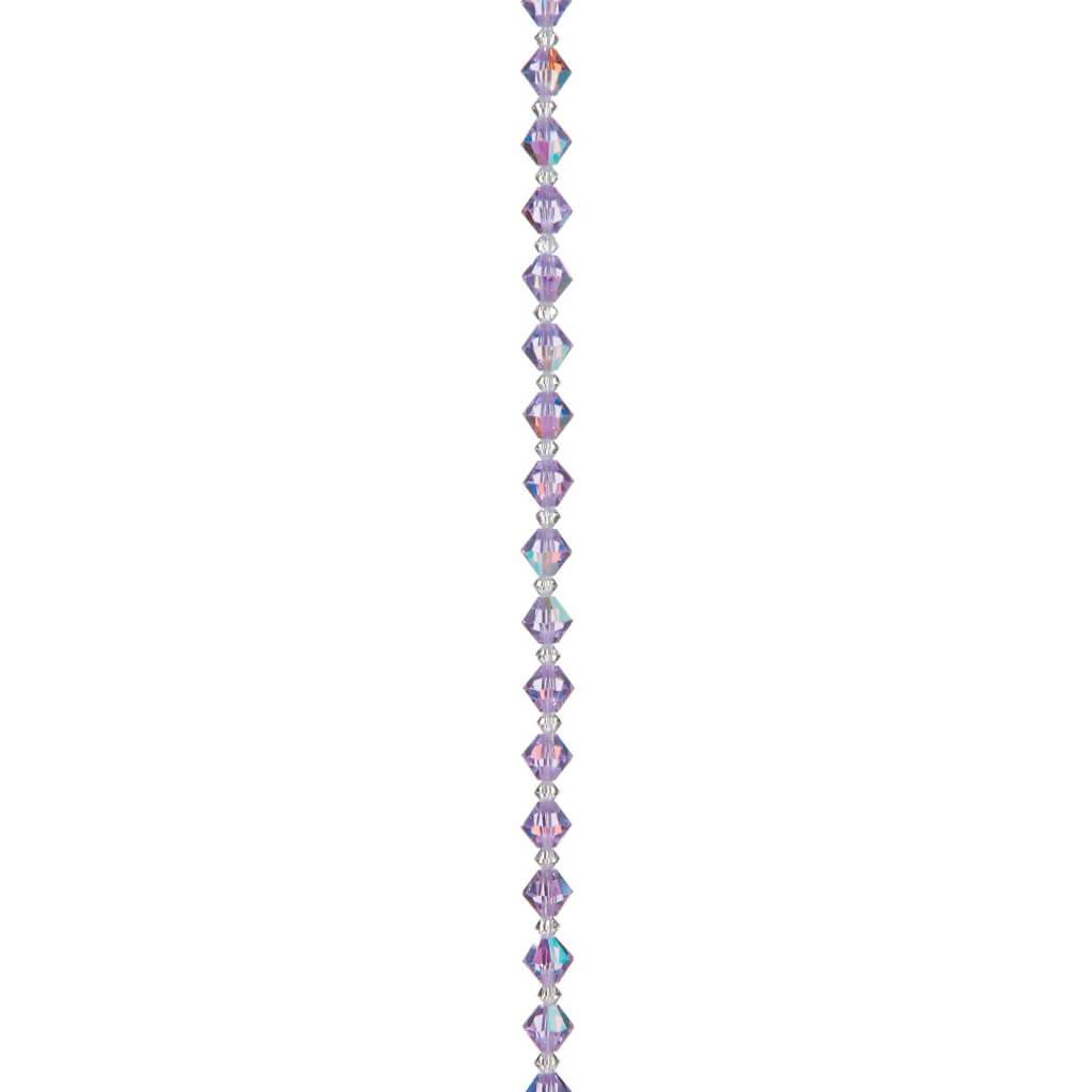 CRYSTAL BEAD STRAND VIOLET AB 6MM 