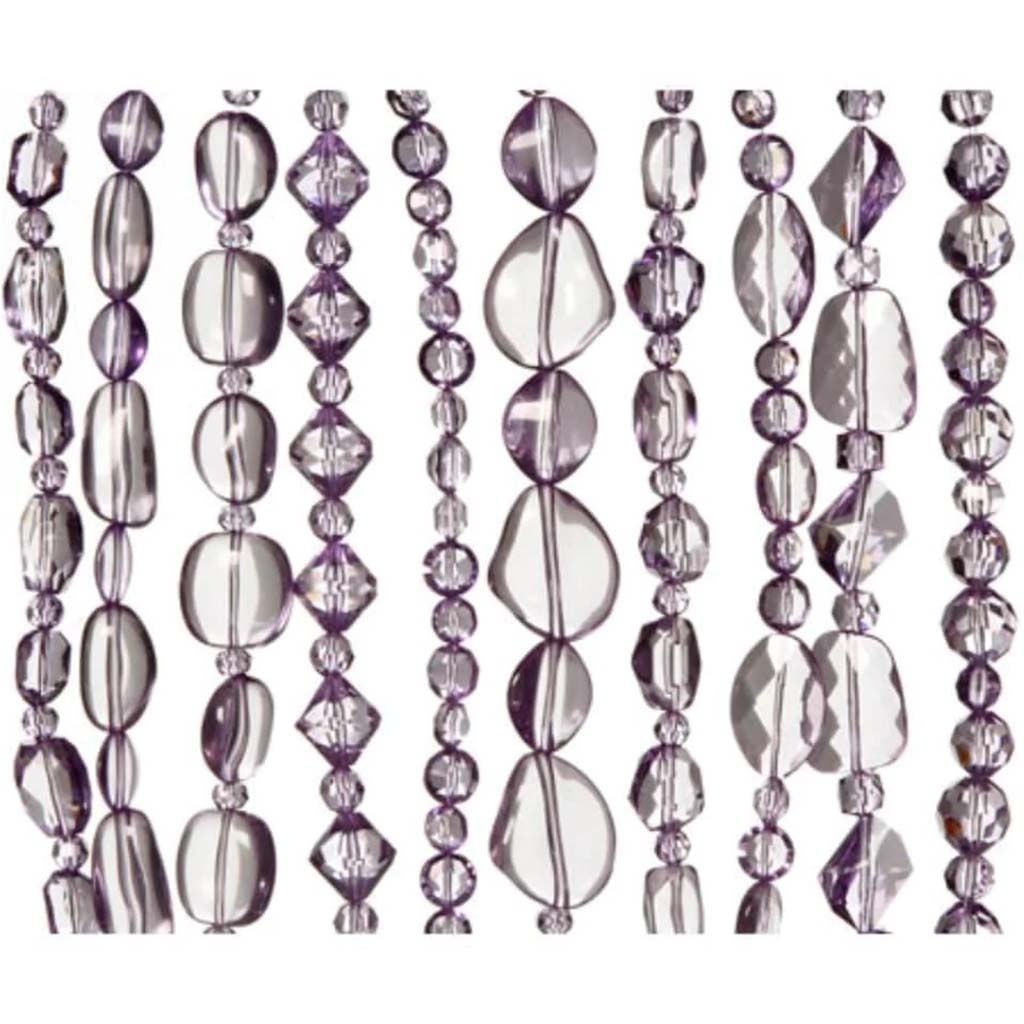 BEAD ACRY STR ASTD LIGHT AMETHYST 7IN 