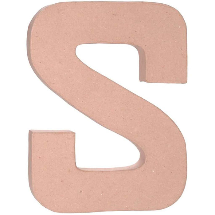 PAPER MACHE LETTER S 12X1.5IN 