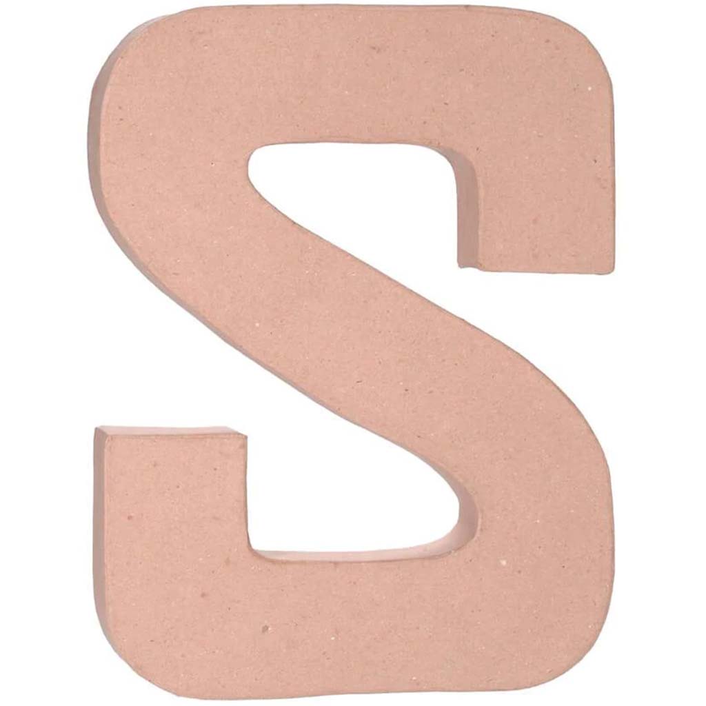PAPER MACHE LETTER S 12X1.5IN 