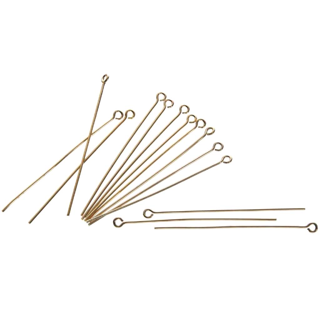 EYE PINS - GOLD PLATED BRASS 2IN 