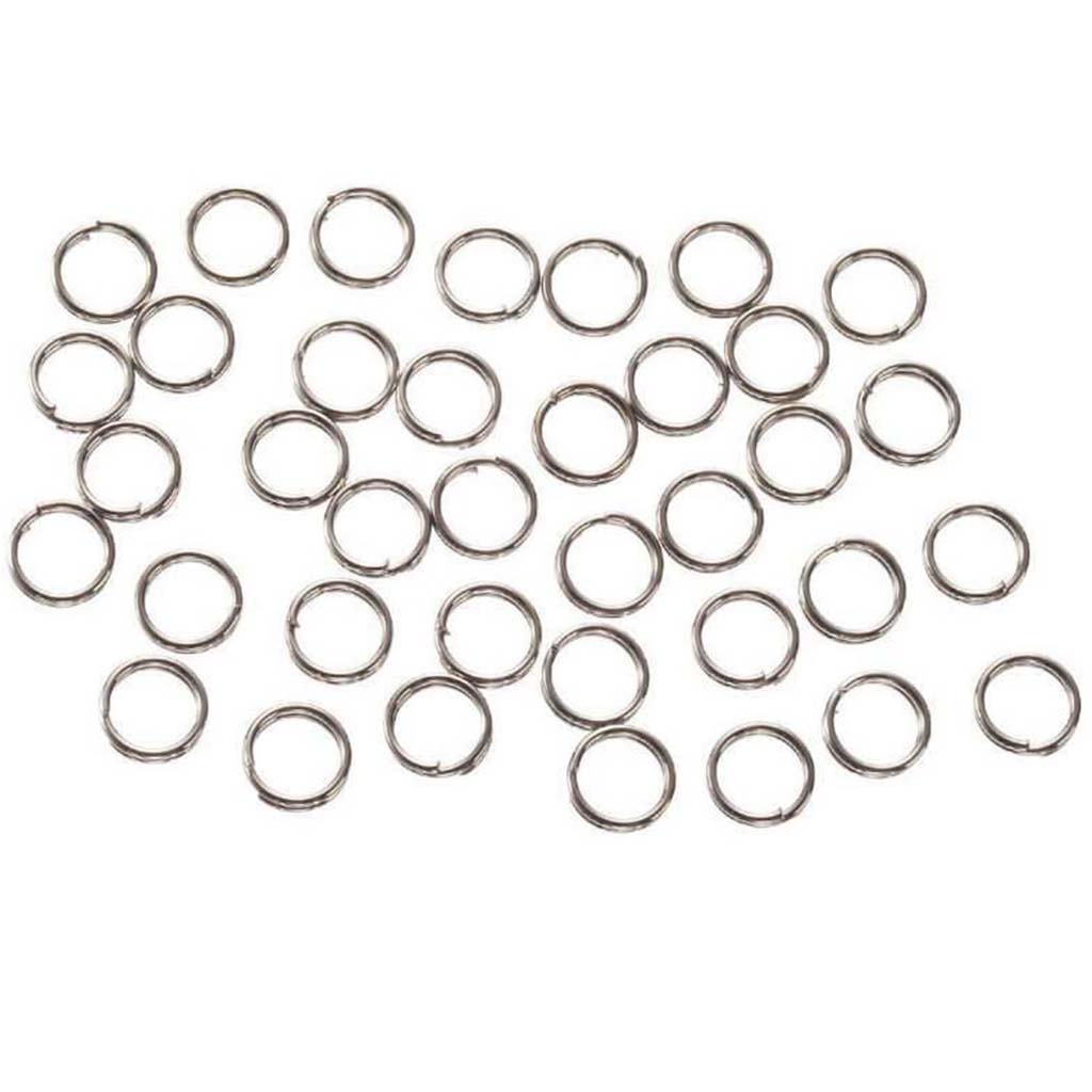 DOUBLE SPLIT RINGS NICKEL PLATED BRASS 6MM 