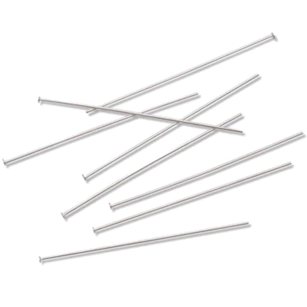 Head Pins Nickel Plated Brass 2 inches 36 pieces 