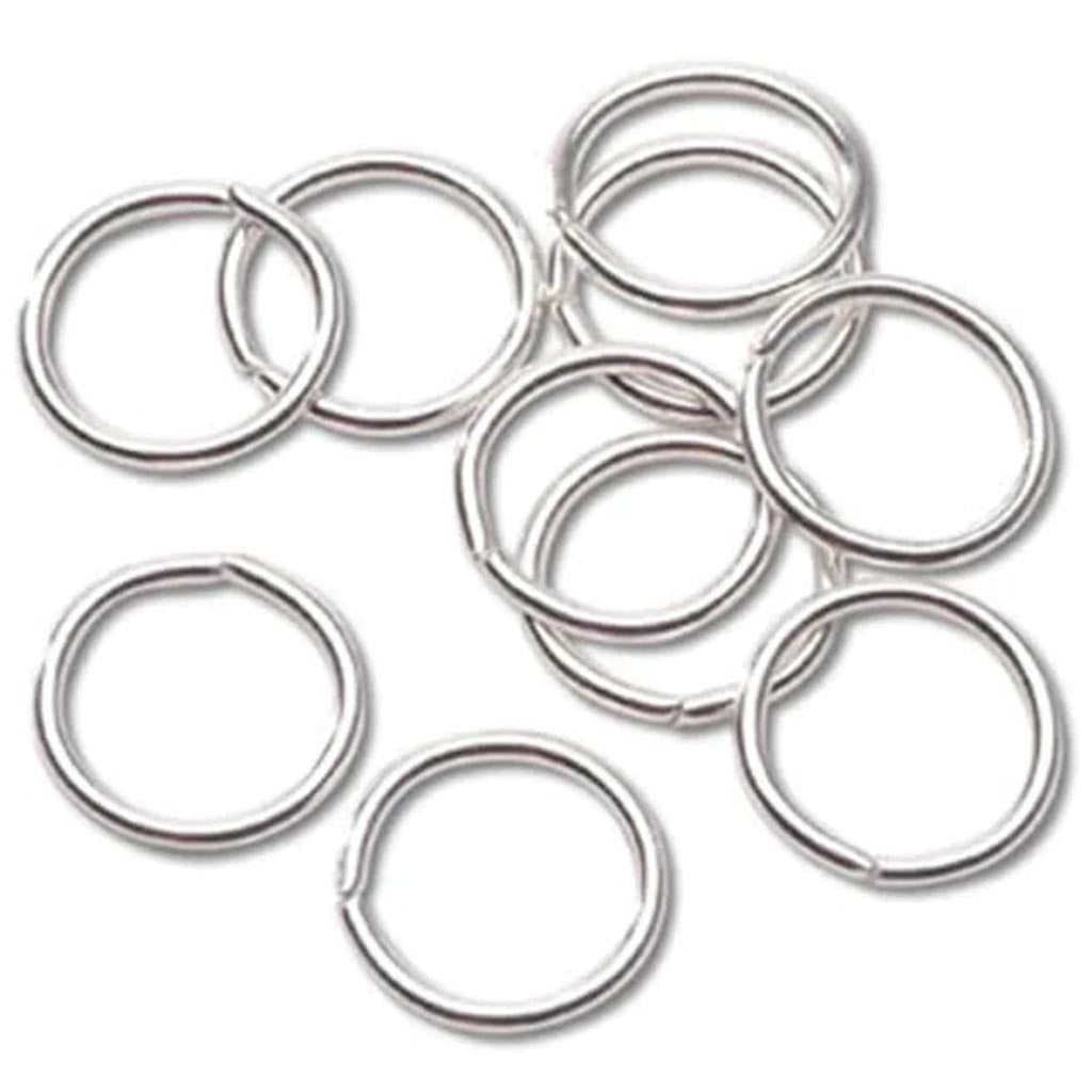 Jump Rings 18 Gauge Silver Plated 8 mm 