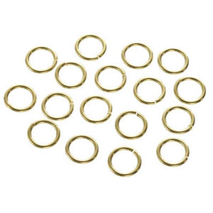 Jump Rings Gold Plated Brass 7mm 120 pieces 