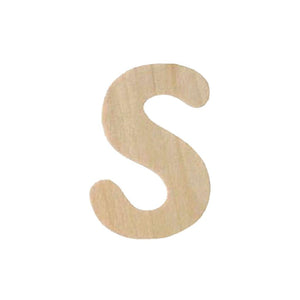 Natural Unfinished Wood Craft Letter 2.5in x 3in