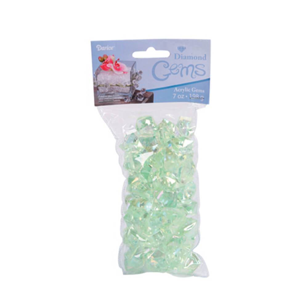 Diamond Gems Acrylic Aqua Iridescent 7 oz 