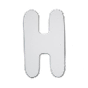 White Wood Letter Baby Font 5in