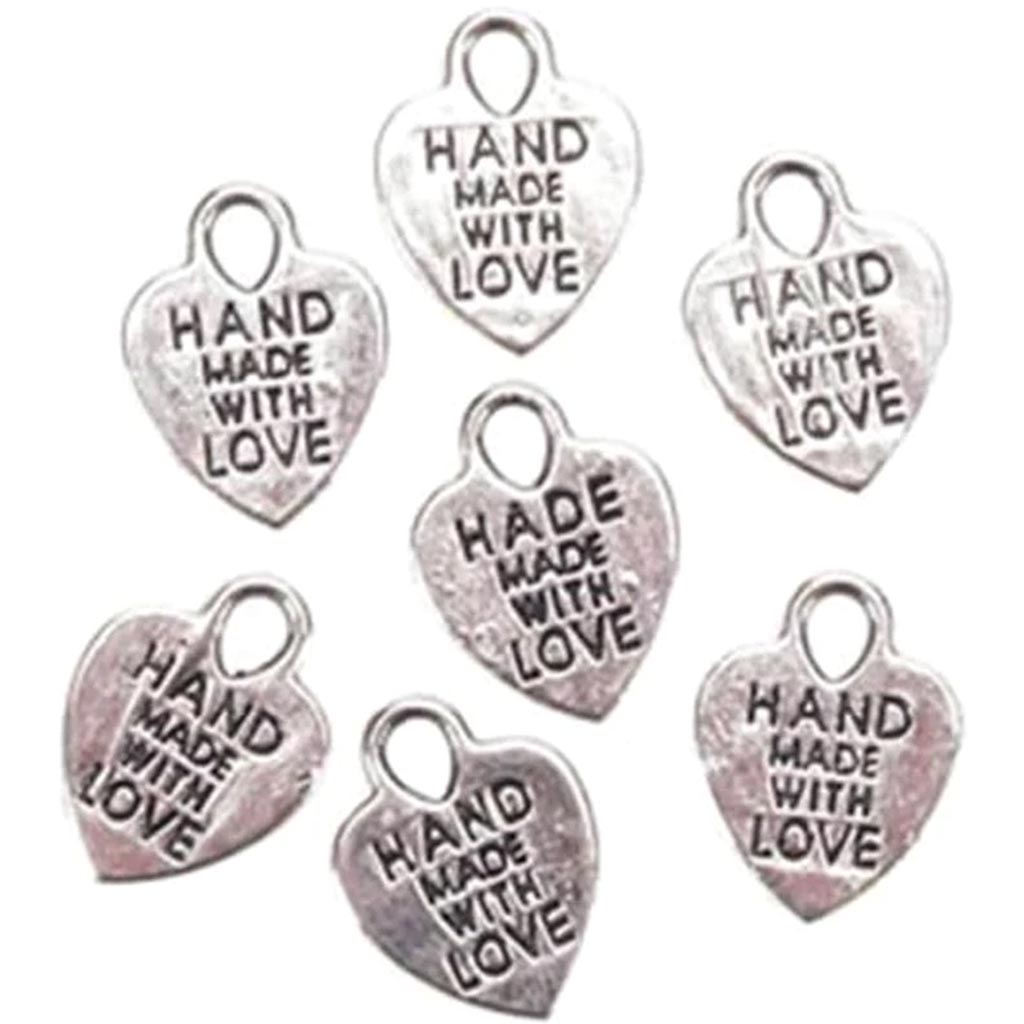 Charm &quot;Handmade with Love&quot;Nickel 