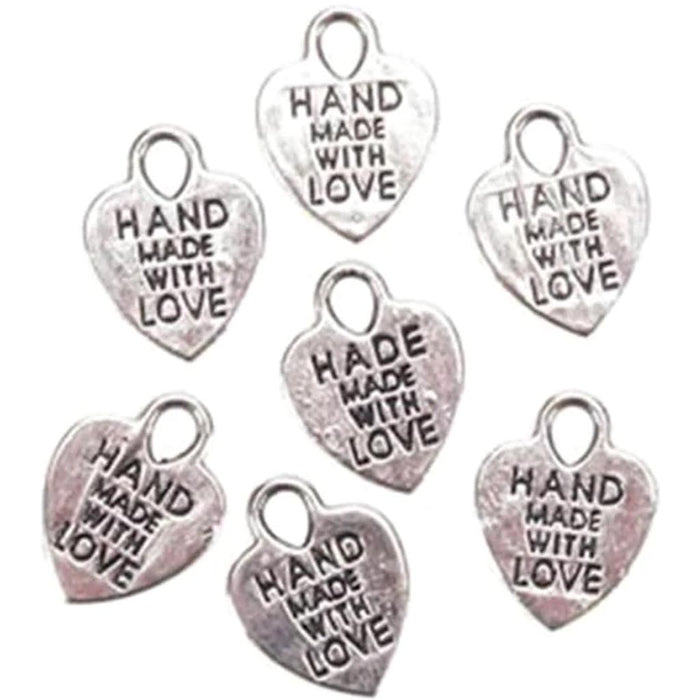 Charm "Handmade with Love"Nickel 