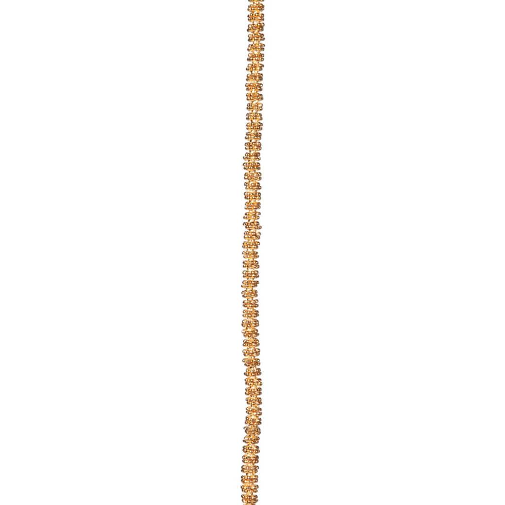 METAL SPACER BEAD STRAND GOLD PLATED BEADS WITH DOUBLE 5MM 