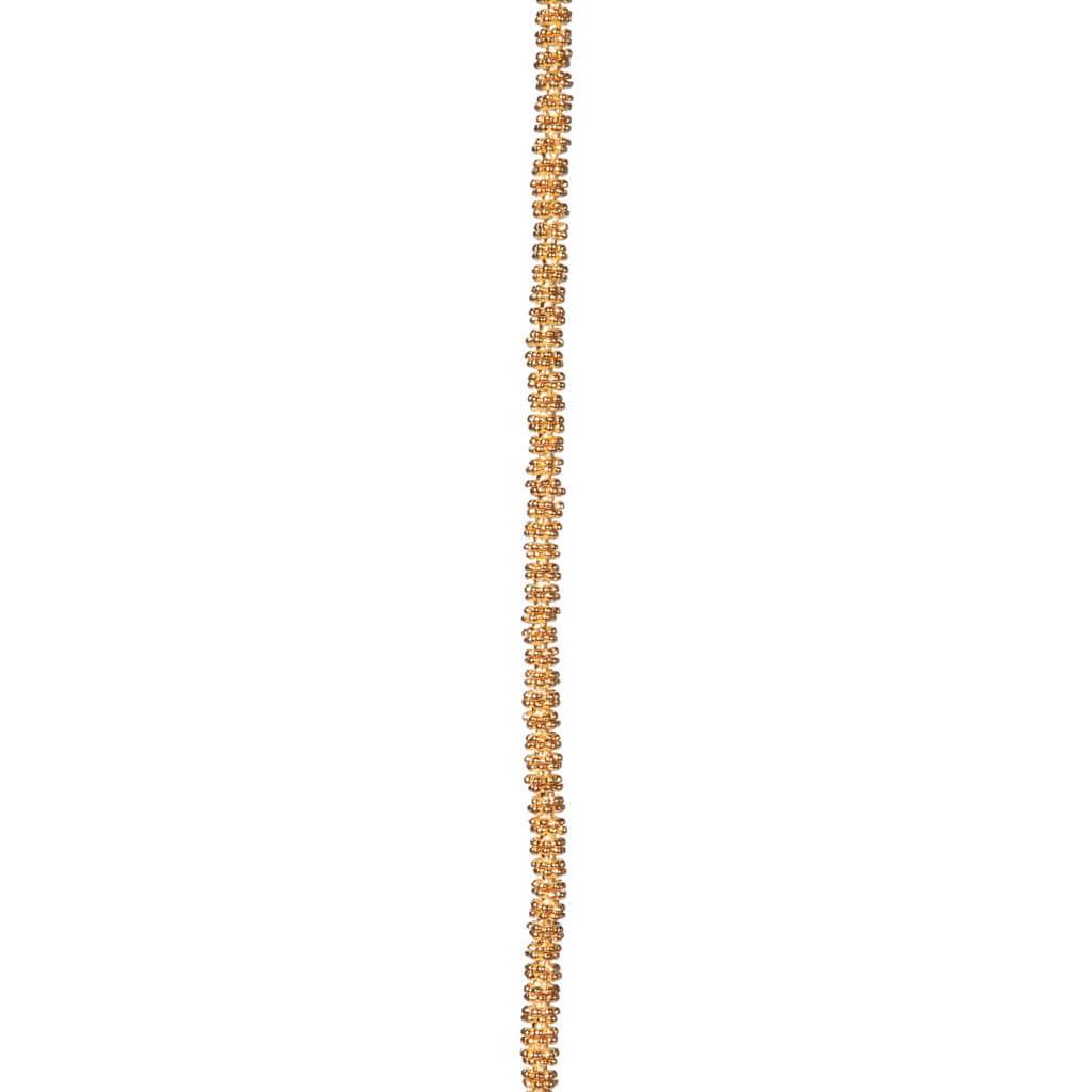 METAL SPACER BEAD STRAND GOLD PLATED BEADS WITH DOUBLE 5MM 