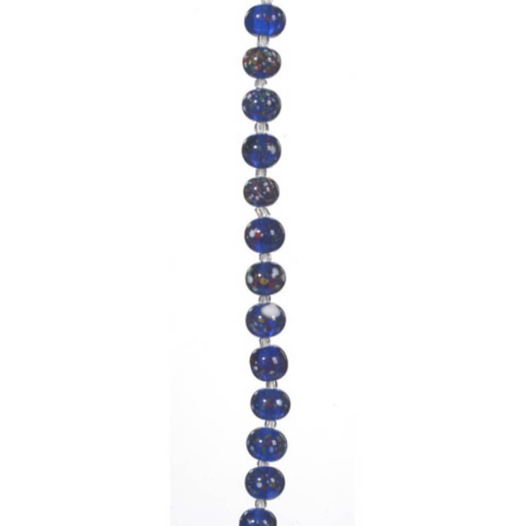 BEAD GLASS BLU ROUND MULTICOLOR 13MM 