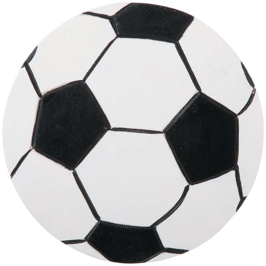 WOODEN SOCCER BALL DIE 5IN 