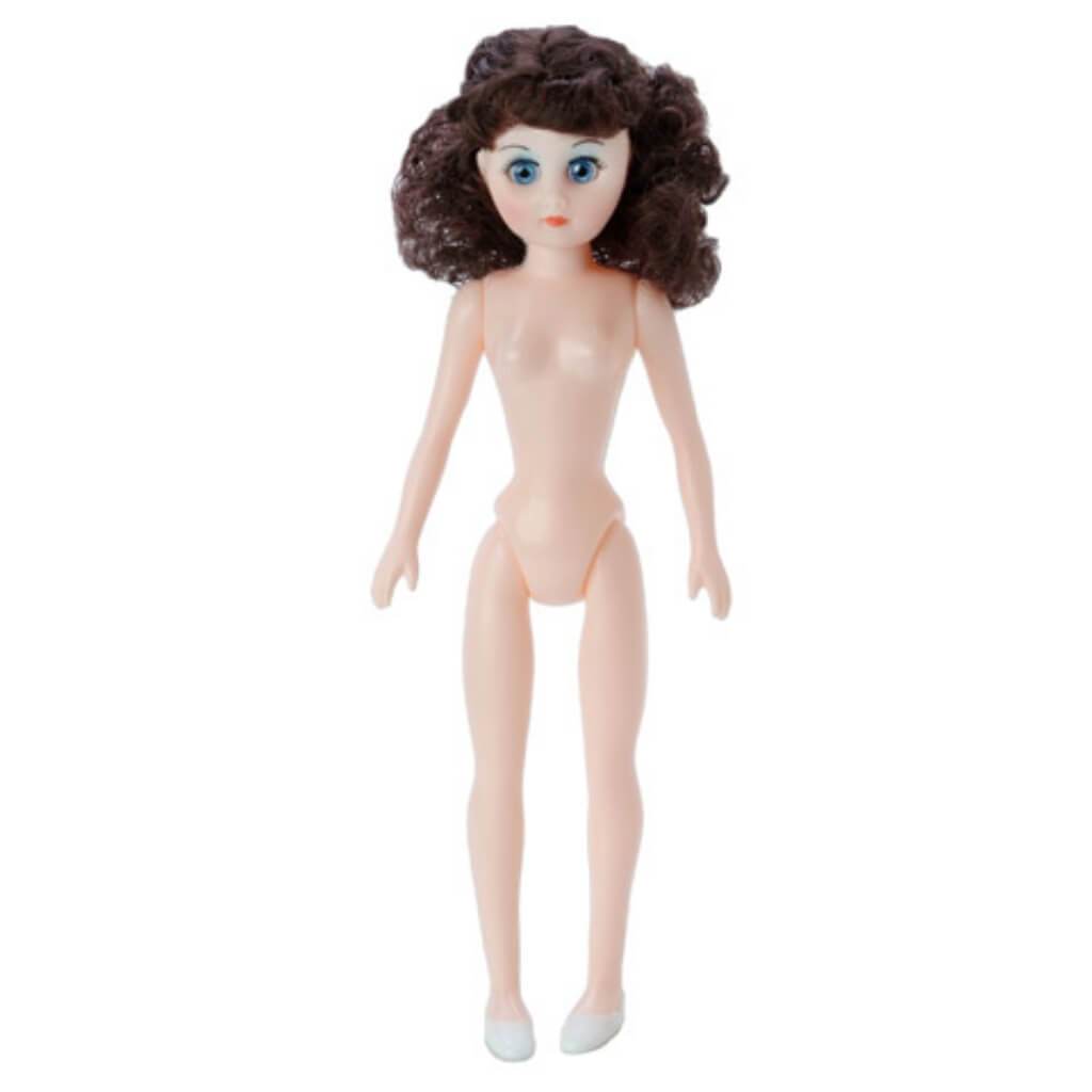 DOLL FULL HAIR 14IN BROWN 