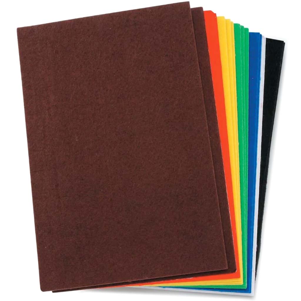 STICKY BACK STIFFENED FELT VALUE PACK BOLD COLORS 6X9IN 