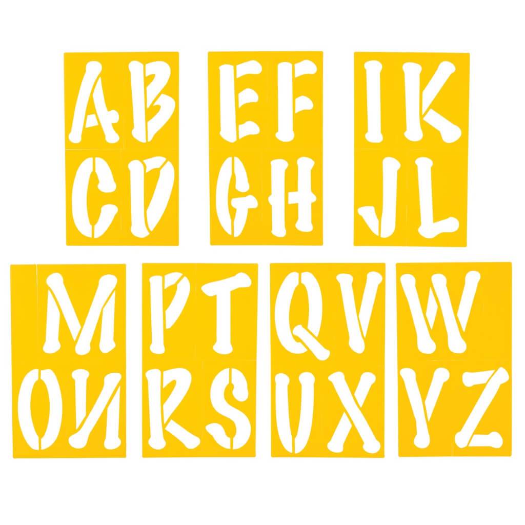 STENCIL ALPHABET UPPERCASE 