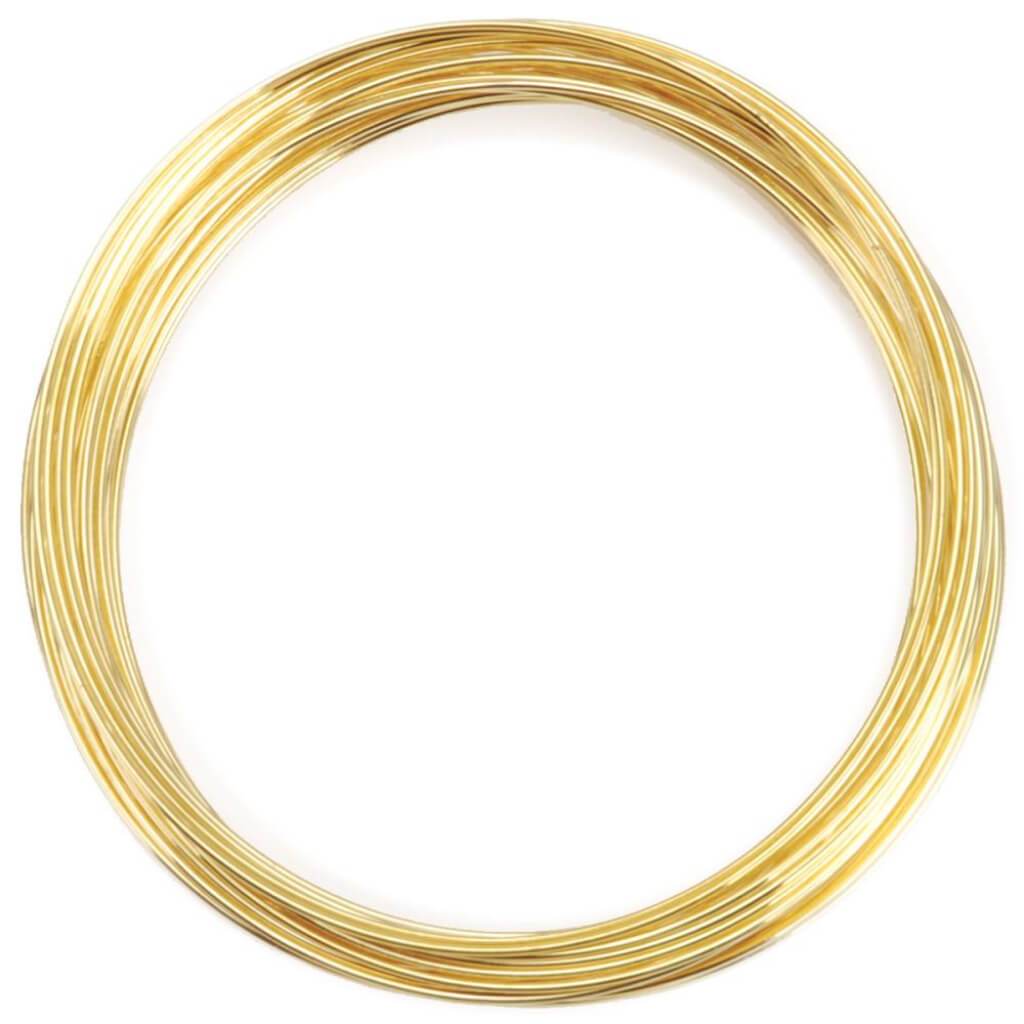 Memory Wire Large Bracelet 0.62mm 0.5oz Gold-Plated 30 Coils