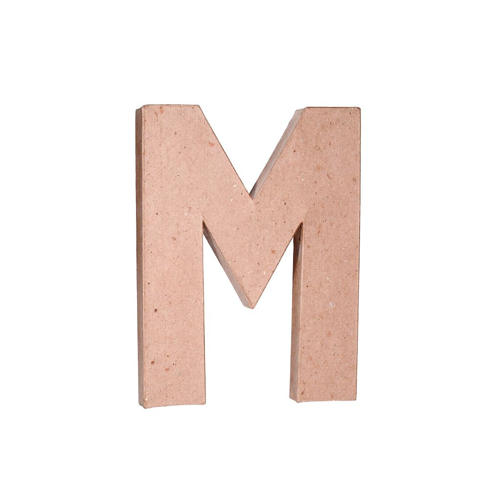 PAPER MACHE LETTER M 12X1.5IN 