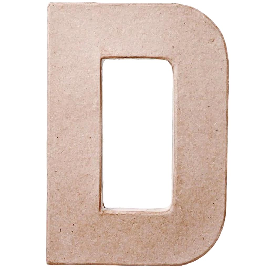 PAPER MACHE LETTER D 8 X 5 1/2 X 1 IN. 