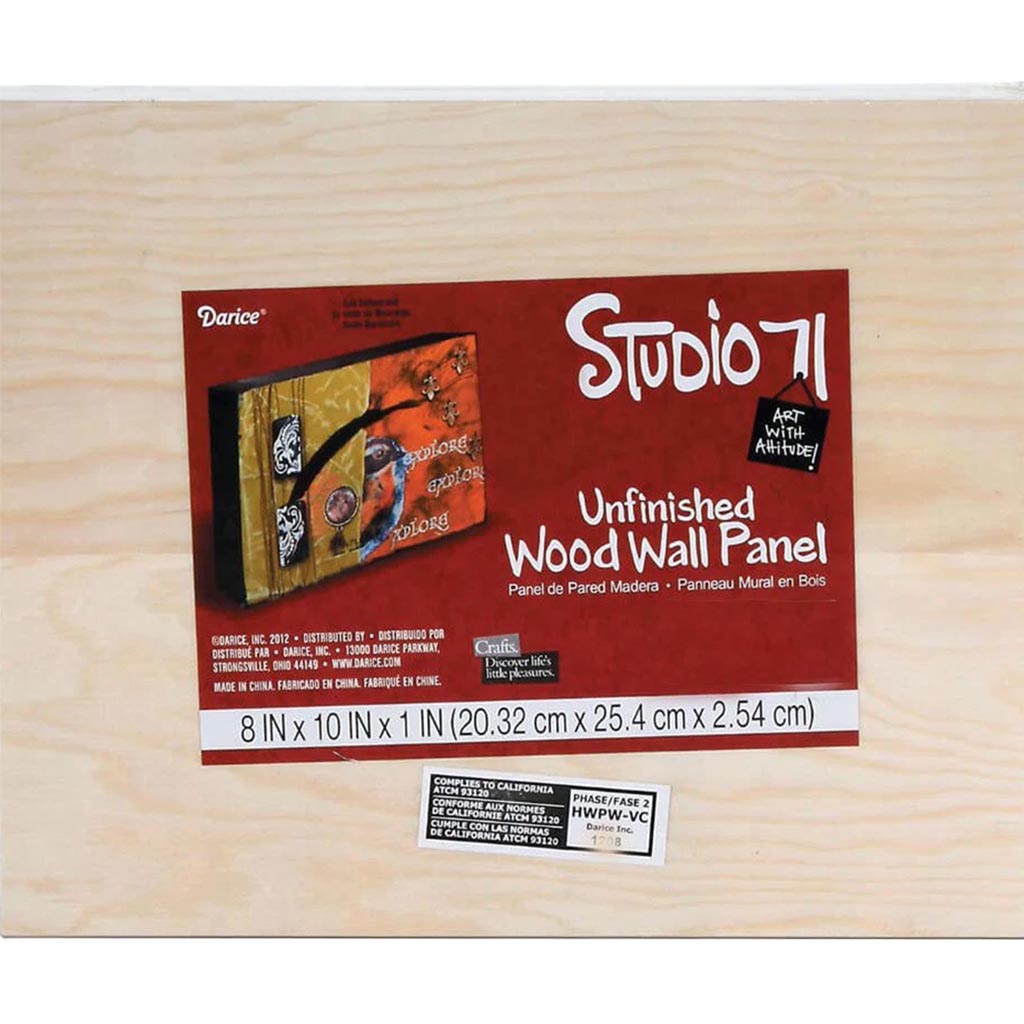 UNFINISHED WOOD WALL PANEL 8X10X1" 