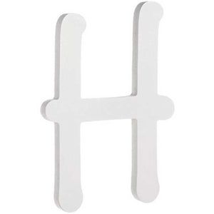 Brush Font White Wood Letter 9in