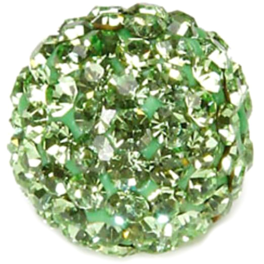 CZECH CRYSTAL PAVE BEADS PERIDOT 10MM 