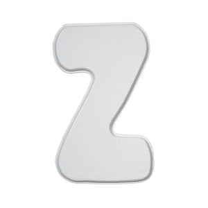 White Wood Letter Baby Font 5in