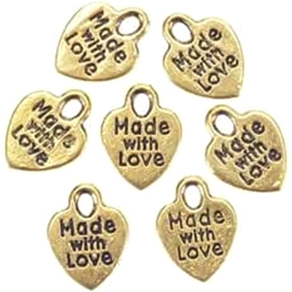 Charm &quot;Made with Love&quot; Gold 