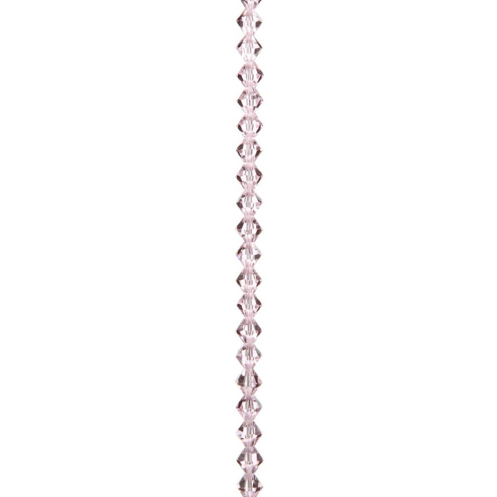 VENEZIA CRYSTAL BEAD STRAND PINK 8MM 7IN 