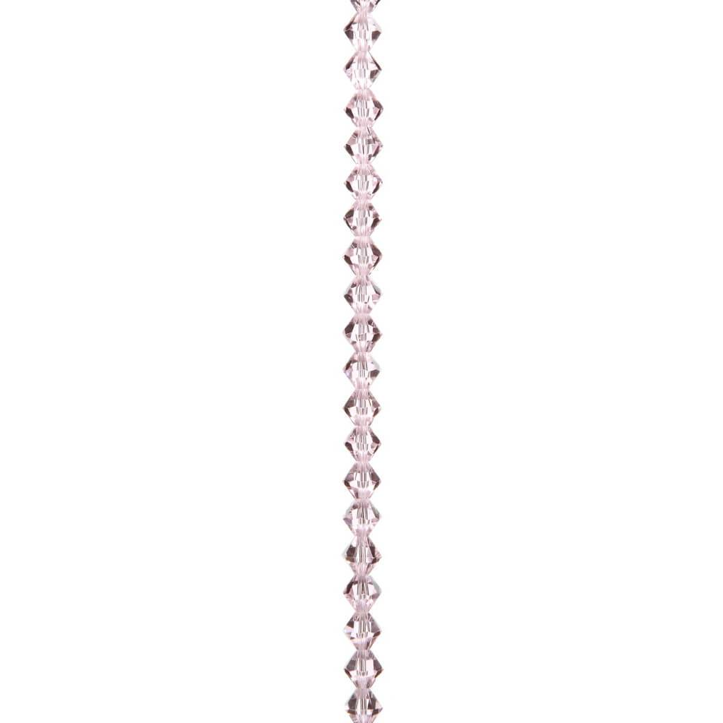 VENEZIA CRYSTAL BEAD STRAND PINK 8MM 7IN 