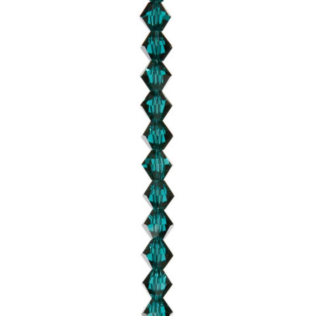 VENEZIA CRYSTAL BEAD STRAND TEAL 8MM 7IN 