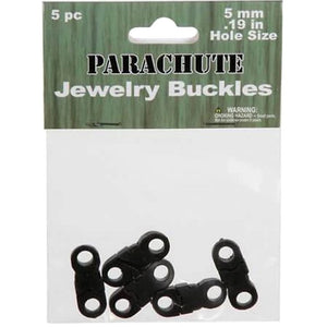 Parachute Cord Jewelry Buckles Black 11 x 29mm 
