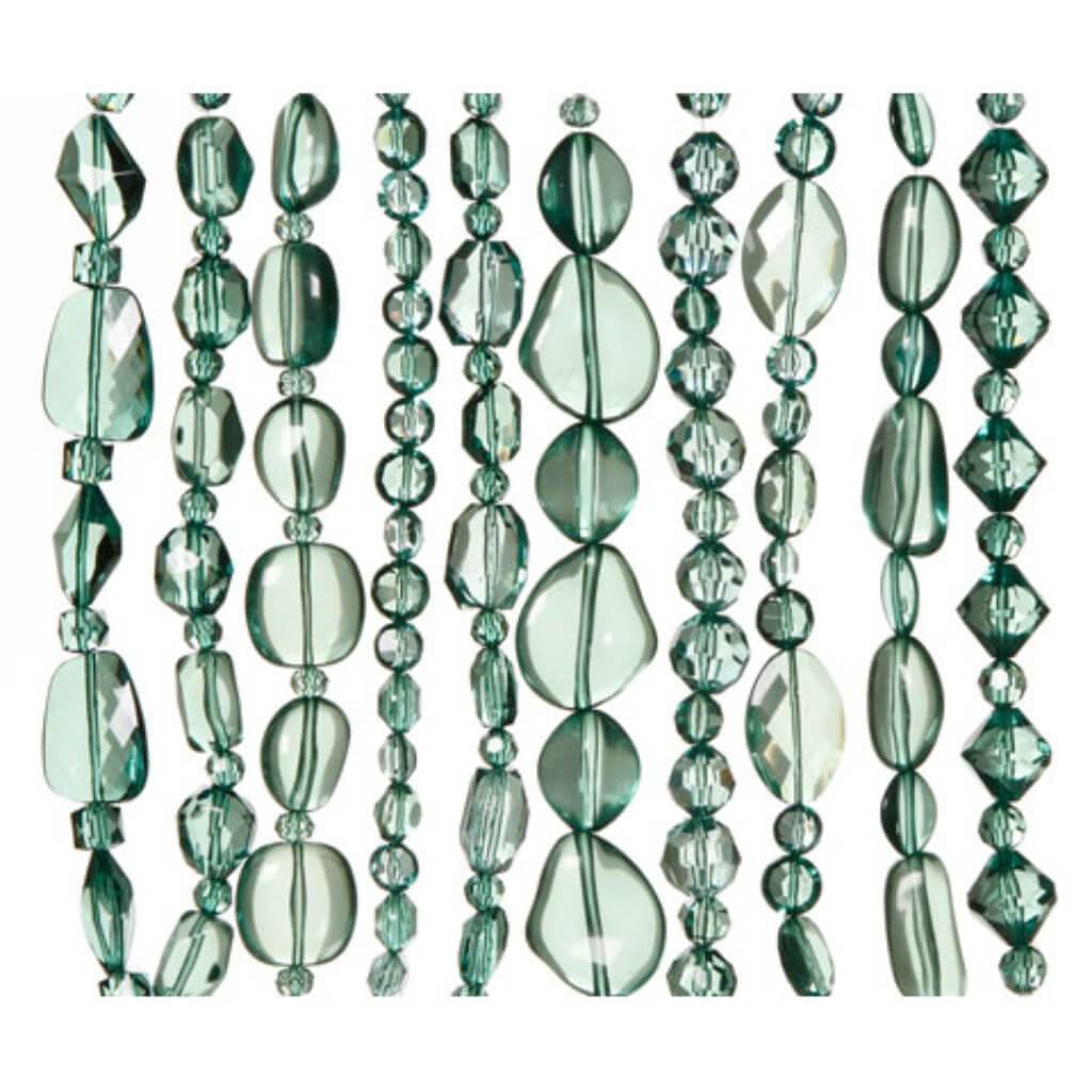 ACRYLIC BEAD STRAND ASST LIGHT GREEN 7IN 