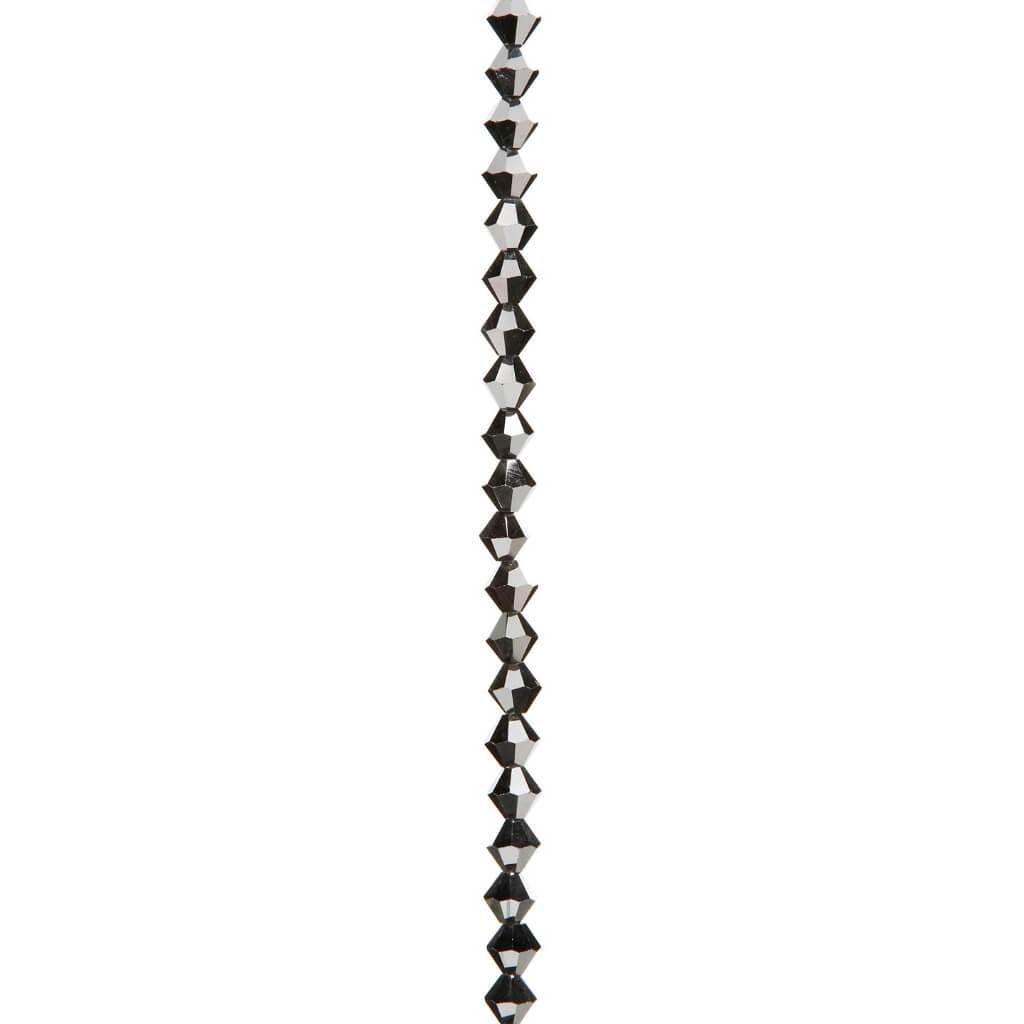 VENEZIA CRYSTAL BEAD STRAND SILVER 8MM 7IN 