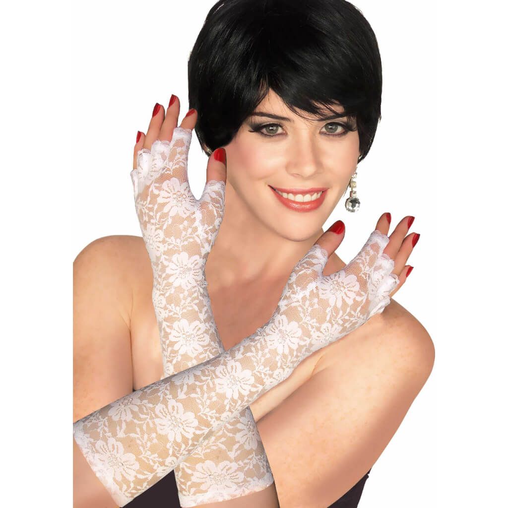 Fingerless Lace Long Gloves 